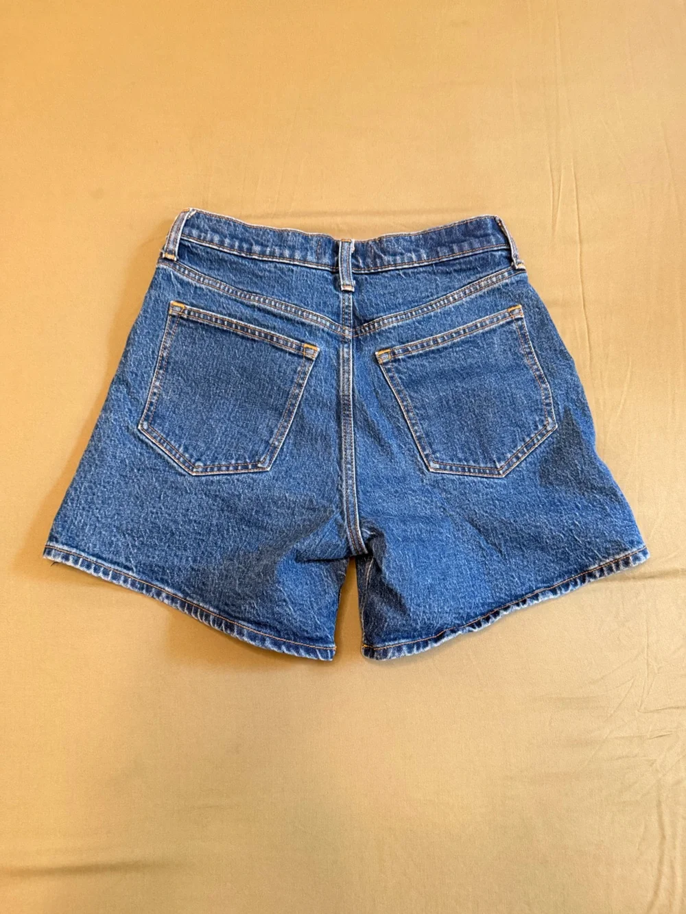 Abercrombie & Fitch Dark Blue High-Rise Denim Shorts